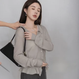 SureHouse European Memories Camel Hair Precision Spun Knitted Cardigan Wood  Romance 3D Tailoring Soft Long Sve Women'... - AliExpress Sweaters&Jumpers