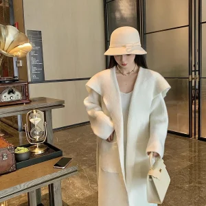 EU IIWAN Oversized Fluffy Sweater Coat Women's Loose Sle Autumn Winter Cardigan Big Collar Belted Comfortable Knitwear - AliExpress Sweaters&Jumpers