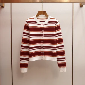 MaSande High-End Women's Spring New College Sle Stripe Color Blo Versatile Striped Knitted Sweater Soft Polyester Fiber - AliExpress Sweaters&Jumpers