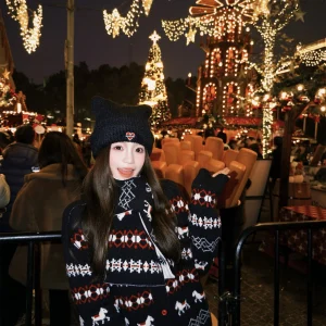 Vintage Sle Woolen Fair Isle Knitted Sweater And Scarf Set for Women Long Sve Stand Fit Cardigan with  Pattern - AliExpress Sweaters&Jumpers