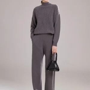 CHICUU Autumn Winter Thick Cashmere Sweater Women 100% Cashmere Knitwear Mock Neck Long Sleeve Pullover Comfy Warm Sweater Tops - AliExpress Sweaters&Jumpers