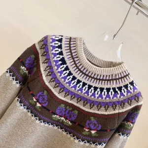 Autumn/Winter New High-Quality Fashion 2025 Fair Isle Butterfly Jacquard Sweater For Women - AliExpress Sweaters&Jumpers