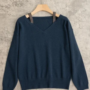 New High Quality Suspender V-Neck Sweater For Autumn And Winter, Cashmere And Wool Blended Yarn For Women - AliExpress Sweaters&Jumpers