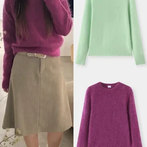 Soft Cozy Oversized Women's Pullover Cashmere Sweater Dongdaemun Korean Style Candy Color Design Casual Knitted Shirt - AliExpress Sweaters&Jumpers