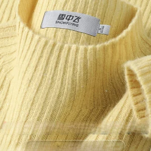 Snow Flng Faion Pure Color Versatile f High Collar Comfortable Sli Woolen Knitwear for Women Autumn Winter ential - AliExpress Sweaters&Jumpers