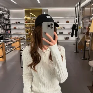MBNLF Qin Lei Women's Knitted Pure Cotton Sweater Woven 32 Teads Loose Fit Long Sve Crew Ne mat Sle - AliExpress Sweaters&Jumpers