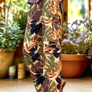 Women Tropical Long Pants Casual Spring/Fall Trousers, Pants, color:As Picture|size:5XL, catalog Noracora shop