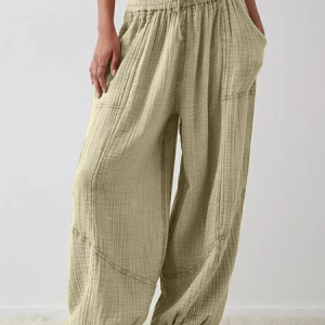 Women Plain Long Pants Vintage Spring/Fall Trousers, Pants, color:Khaki|size:3XL, catalog Noracora shop
