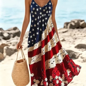 Women Floral Summer Dress Spaghetti Sleeveless A-Line Dress, Dresses, color:As Picture|size:4XL, catalog Noracora shop