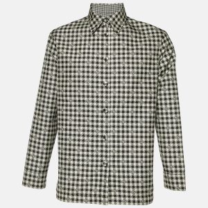 Fendi Black/White Houndstooth Patterned Reversible Jacket M, Coats & Jackets - Luxury Closet