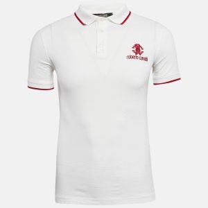 Roberto Cavalli White Cotton Pique Polo T-Shirt S, Shirts & Tops - Luxury Closet