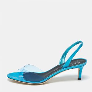 Giuseppe Zanotti Lilibeth Size 37 Blue PVC Slingback Sandals, Sandals - Luxury Closet