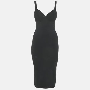 L'agence Black Jimena Knit Strappy Mini Dress XS, Dresses - Luxury Closet