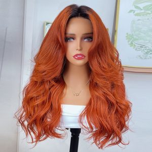 Nadula WhatsApp Flash Sale Ombre Ginger Loose Wave Lace Front Wig 180% Density Pre Plucked Long Colored Human Hair Wig For Women, Catalog Online Nadula 2283
