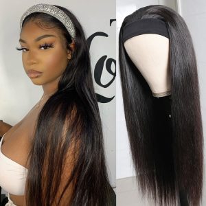 Nadula 24 inch Straight Hair Wig Headband Wig Long Straight Wigs Glueless Human Hair Wigs Natural Black, Catalog Online Nadula 2698