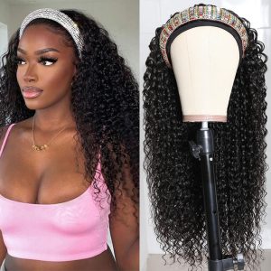 Nadula Jerry Curly Wig Headband Wig Glueless Wig 150% Density Human Hair Wigs Natural Looking, Catalog Online Nadula 1128