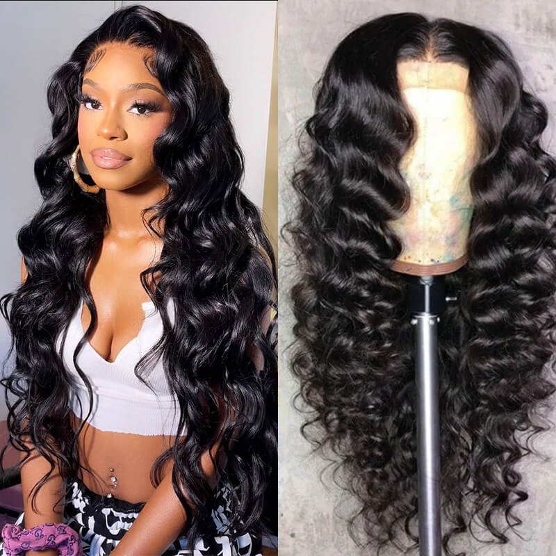 Nadula Whatsapp Flashdeal Loose Wave 13x4 Lace Front Wig Glueless Natural Black Human Hair Wigs Pre Plucked, Catalog Online Nadula 1752