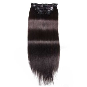 Nadula #1B Natural Black 8 PCS Clip In Hair Extensions Real Human Hair Clip In Extensions, Catalog Online Nadula 510