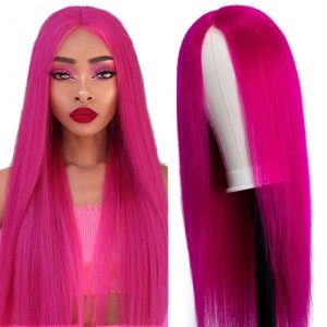 Nadula Whatsapp Flash Deal Red Color Straight Human Hair Wigs 4*0.75 Inch Lace Part Wigs Pre Plucked, Catalog Online Nadula 2149