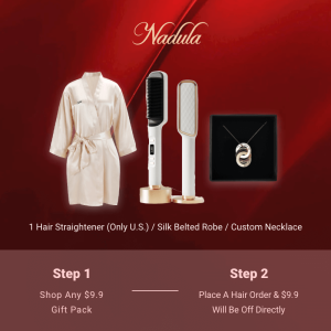 Nadula Black Friday Pre-Plus Gift $9.9 Lock In 2 In 1 Hair Straightener Or Silk Belted Robe Or Custom Necklace Only 1 order per person, Catalog Online Nadula 2634
