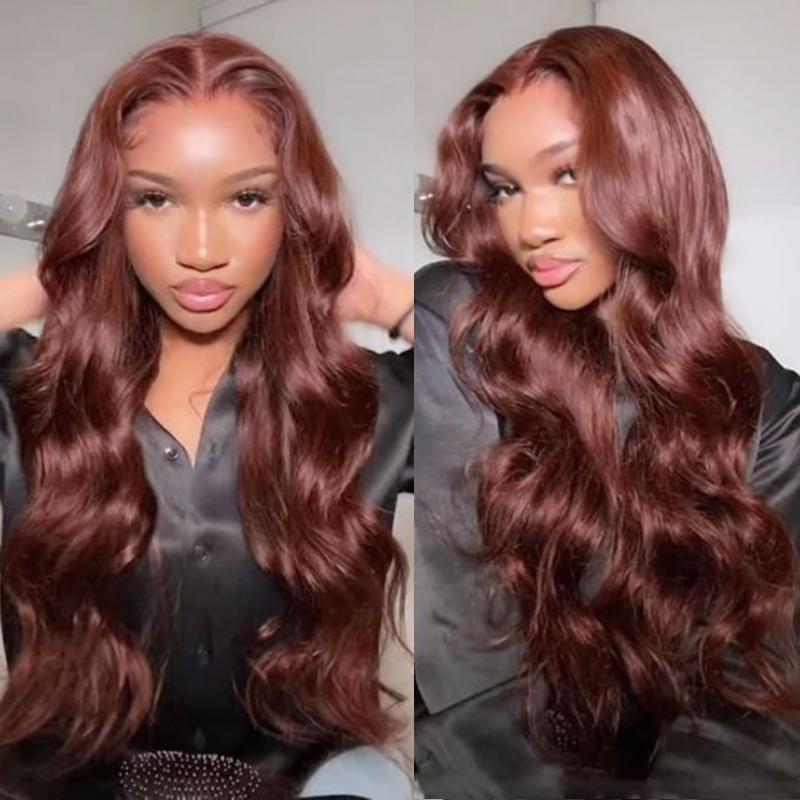Nadula 16 Inch Auburn 33B Color Body Wave 13x1 T Part Human Hair Wig, Catalog Online Nadula 2687