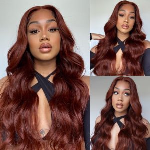 Nadula Reddish Brown 5x5 HD Lace Closure Wig #33B Auburn Colored Body Wave Hair, Catalog Online Nadula 2545