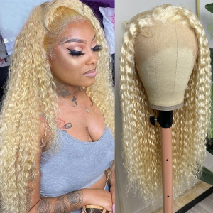 Nadula Flash Deal 613 Blond Jerry Curly Lace Frontal Wig 13x4 Transparent Lace Human Hair Wig With Baby Hair, Catalog Online Nadula 2446