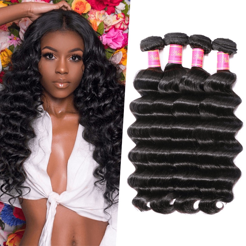 Nadula Virgin Loose Deep Hair 4 Bundles Loose Deep Wave Thick 100% Virgin Human Hair Weave, Catalog Online Nadula 703