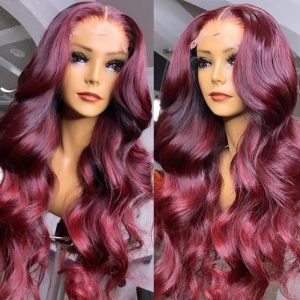 Nadula 13X4 Lace Front 99J Burgundy Red Wig Body Wave Human Hair Wigs Affordable Price, Catalog Online Nadula 2468