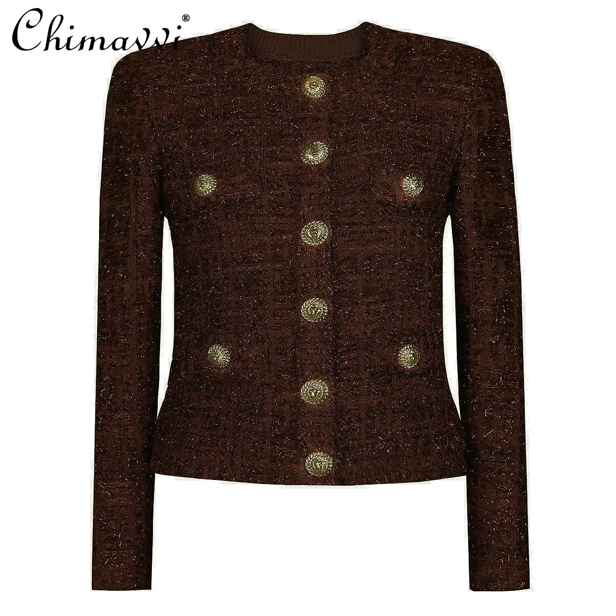 Spring and Autumn Fashion OL Knitted Sweater Women Long Sleeve Round Neck Single-Breasted Elegant Women's Cardigan Sweater Coat - AliExpress Sweaters&Jumpers