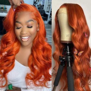 Nadula Orange Ginger Body Wave Lace Front Wig Colored Human Hair Wigs For Women, Catalog Online Nadula 1553