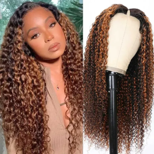 Nadula Caramel Balayage Highlights Curly Remy Hair Upgrade U Part Wig Affordable Glueless Ombre V Part Wig, Catalog Online Nadula 1409