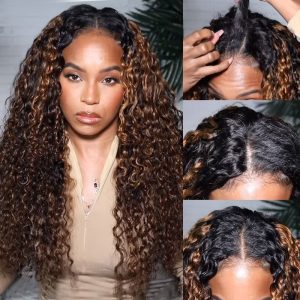 Nadula Glueless Jerry Curly V Part Wig #FB30 Balayage Highlights Wigs Beginner Friendly Upgrade U Part Wig, Catalog Online Nadula 1671