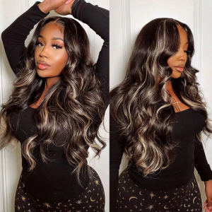 Nadula 13x4 Blonde Highlight Wig Body Wave Lace Front Human Hair Wigs with Balayage Highlights, Catalog Online Nadula 2621