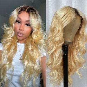 Nadula 1B/613 Ombre Blonde Lace Frontal Wig 13x4 Loose Wave Human Hair Wigs Pre-Plucked Loose Body Wave Lace Front Wig 150% Density, Catalog Online Nadula 2500