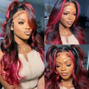 Nadula Spicy Red Wine Highlight Loose Wave Lace Front Wig, Catalog Online Nadula 2474