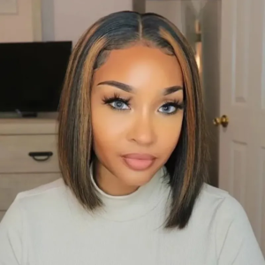 Nadula Highlight Wig Human Hair FB30 Straight Bob Wig 4x0.75 T Part Lace Wigs for Women Pre-plucked with Natural Hairline, Catalog Online Nadula 2458