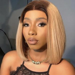 Nadula Ombre Golden Blonde Lace Part Short Bob Wig 13X5X0.5 T Part Wig For Women, Catalog Online Nadula 2289
