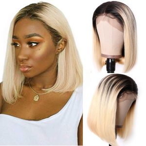 Nadula Flash Deal Blonde Ombre Bob 13×4 Lace Wig Straight Frontal Wig Pre Plucked 150% Density Remy Hair Wigs, Catalog Online Nadula 2505