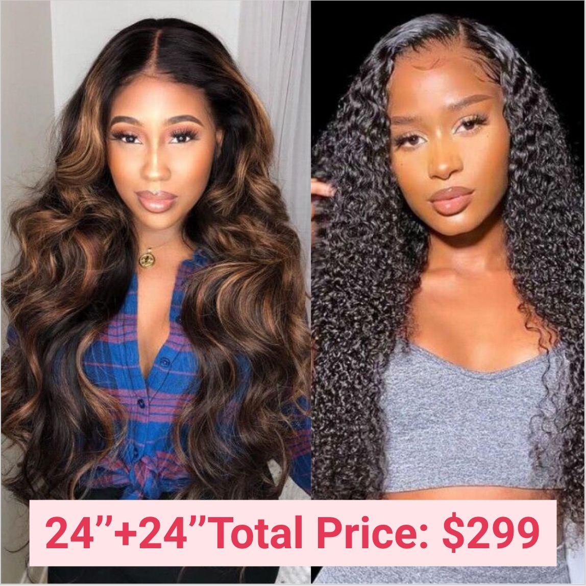 Nadula Whatsapp Flash Deal 24 Inch Curly +24 Inch Body Wave U Part Human Hair Wig, Catalog Online Nadula 2302