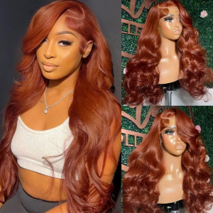 Nadula Whatsapp Flash Deal Body Wave 4*0.75 Lace Part Wig #33B Red Brown Dark Auburn Color Human Hair Wig, Catalog Online Nadula 2325