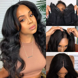 Nadula Glueless Air Wig Body Wave V Part Wig Upgrade Rose Net More Breathable Hollow Out Wig, Catalog Online Nadula 2311