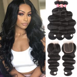 Body Wave Virgin Hair Weave 3 Bundles With Lace Closure Nadula Best Virgin Remy Human Hair, Catalog Online Nadula 362