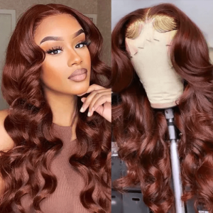 Nadula Flash Deal Red Brown Auburn Body Wave Human Hair Wig Hair Perfect Hair Color For Deep Skin Tones 13x4 Lace Front Wigs For Women, Catalog Online Nadula 2393