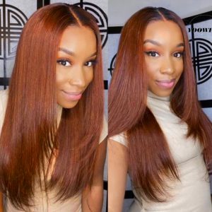 Nadula Lace Front Layered Haircut Bone Straight Reddish Brown Wig, Catalog Online Nadula 2329