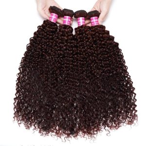 Nadula Hair 33B Auburn Brown Curly Hair Bundles 4 Bundles Reddish Brown Human Hair Weave Curly Hair Extension, Catalog Online Nadula 2400