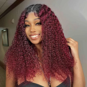 Nadula Free Gift 16 Inch Glueless V Part 99J With Dark Roots Human Hair Wig For HD Lace Order Over $399, Catalog Online Nadula 2215