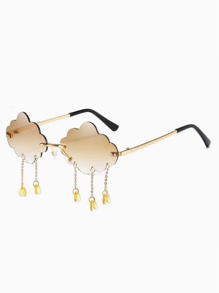 Vacation Plain Sunglasses, Sunglasses, color:Khaki|size:One-size, Stylewe