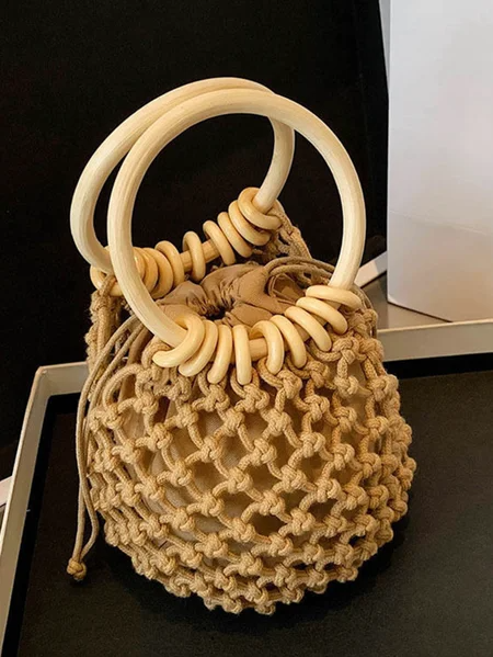 Vacation Clutch Straw Bag, Clutches, color:Khaki|size:One-size, Stylewe