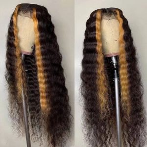 Nadula #1B27 Deep Wave Highlight Wig 13x4 Lace Frontal Human Hair Wigs for Women Gorgeous Honey Blonde Highlight Colored Wig, Catalog Online Nadula 2558